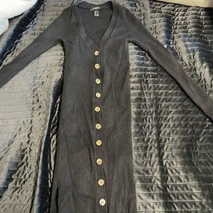 Super Stretch Long dress/cardigan with buttons